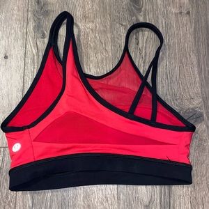 Red/black mesh Lululemon sports bra-size 2